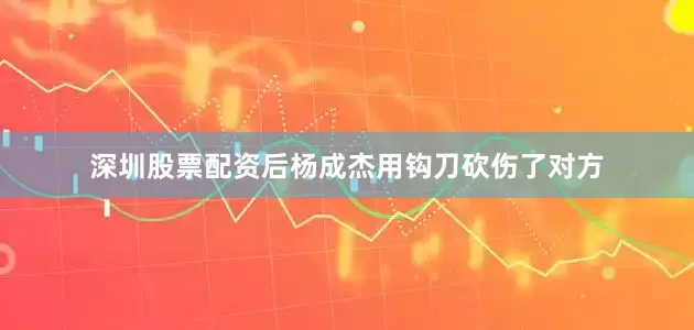 深圳股票配资后杨成杰用钩刀砍伤了对方