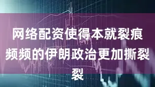 网络配资使得本就裂痕频频的伊朗政治更加撕裂